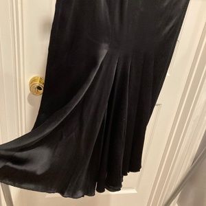 Anna Molinari black satin fishtail skirt.  Size 6.